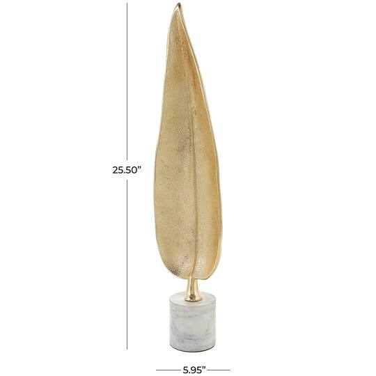 CosmoLiving by Cosmopolitan 2ft. Gold Aluminum Leaf Sculpture